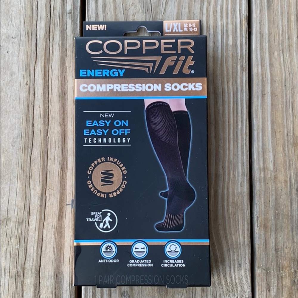 Copper Fit Unisex Compression Socks L/XL NWT